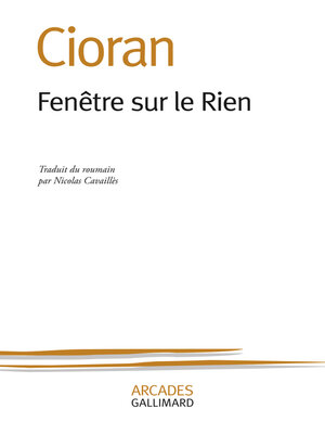 cover image of Fenêtre sur le Rien